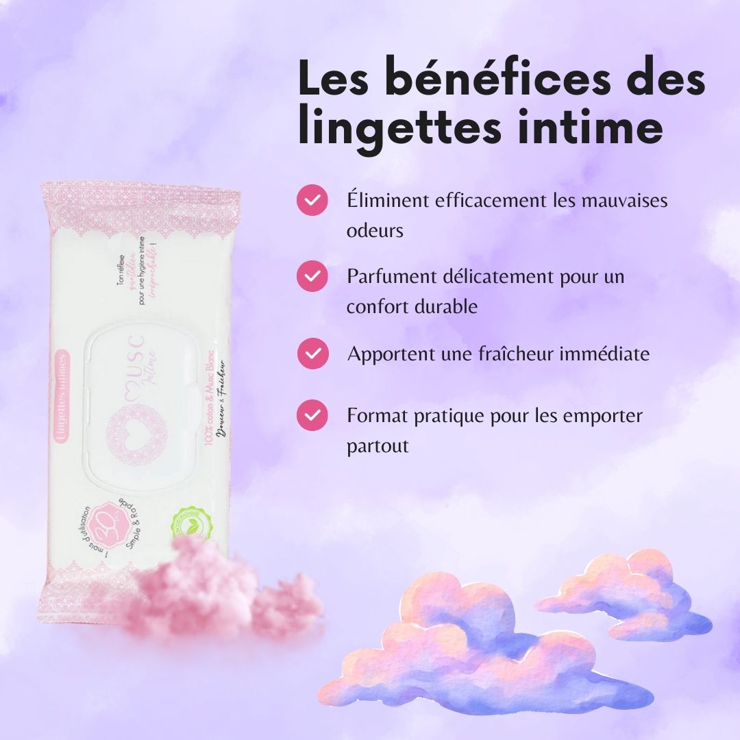 Lingettes Intimes Musc Blanc