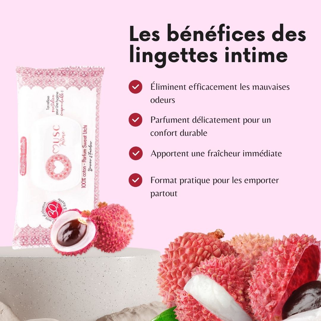 Lingettes Intimes Sweet Litchi