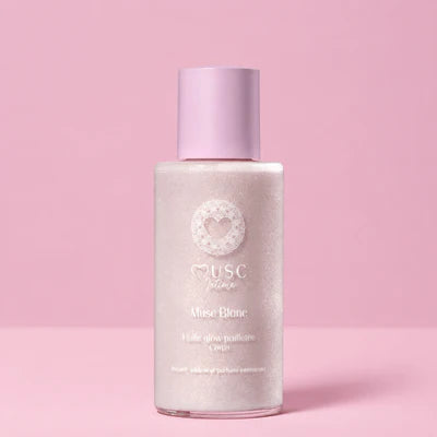 Huile Glow Pailletée Musc Blanc