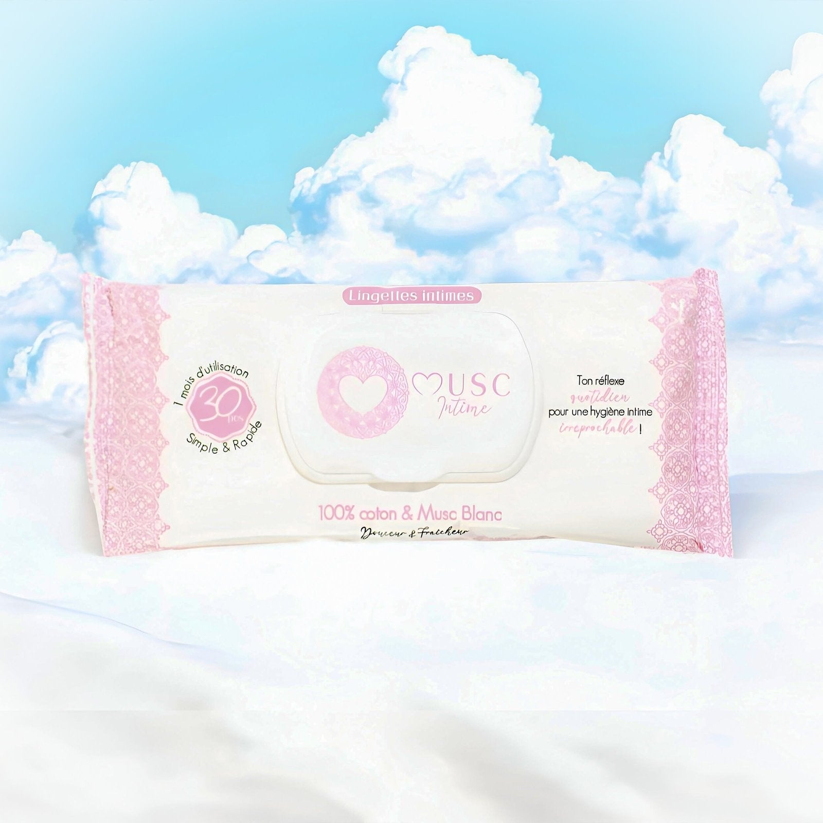 Lingettes Intimes Musc Blanc - Secrets de l'OrientLingettes Intimes Musc Blanc