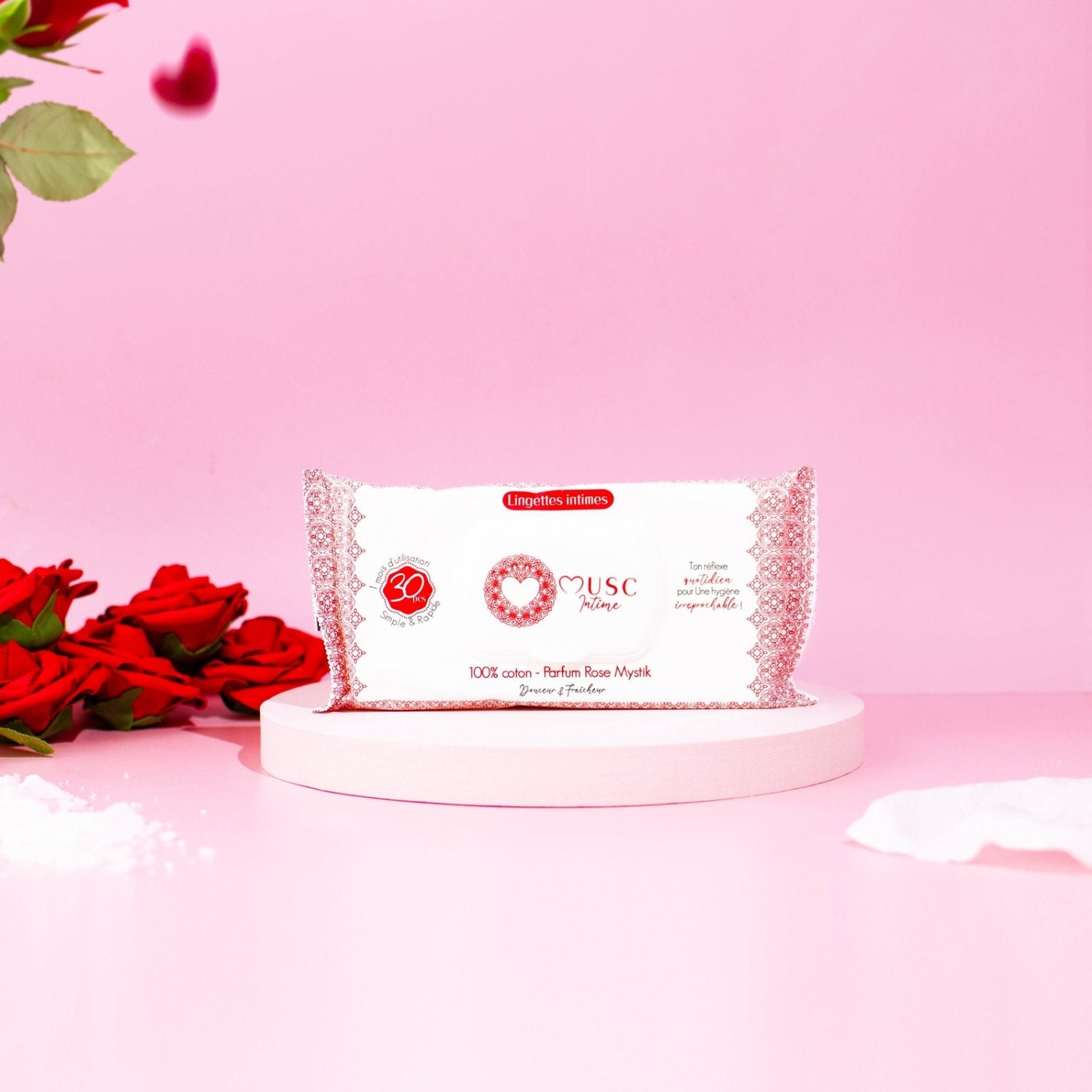 Lingettes Intimes Rose Mystik - Secrets de l'OrientLingettes Intimes Rose Mystik